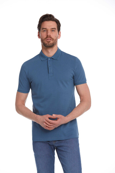 indigo Regular Fit 100% Pamuk Polo Yaka Tişört - 2