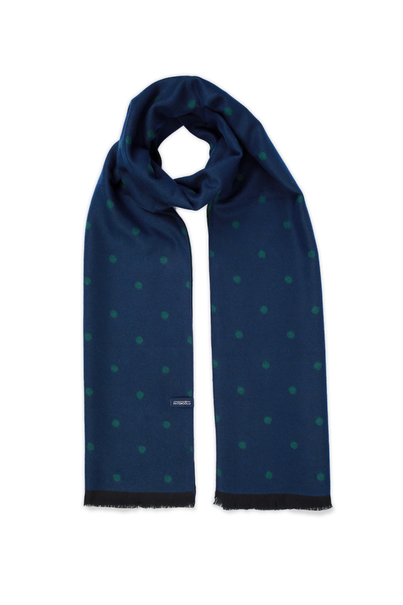 Mavi-Yeşil 2 Çift Taraflı Atkı - HATEMOĞLU
