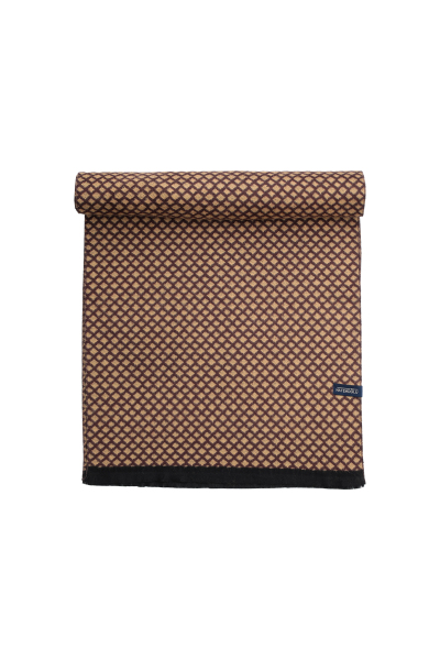 Kahverengi - Camel Desenli Atkı - 2