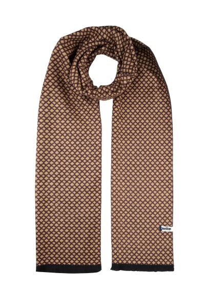 Kahverengi - Camel Desenli Atkı 