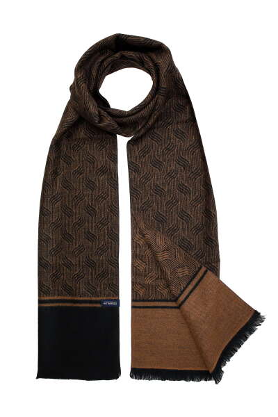 Kahverengi - Camel Çift Taraflı Atkı - 3