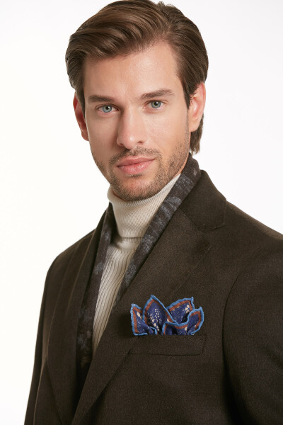 Kahverengi Regular Fit Mono Yaka Palto - 5