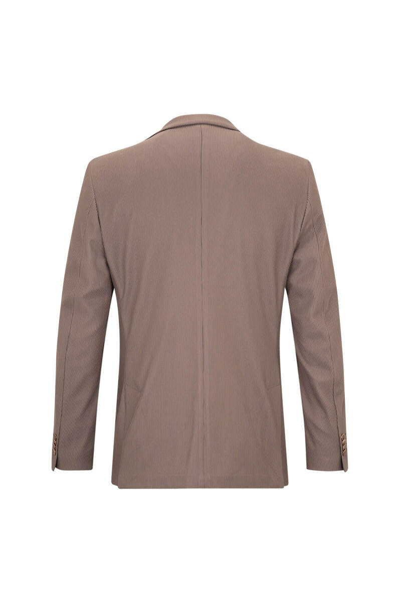 Kahverengi Comfort Fit Mono Yaka Klasik Ceket - HTML (1)