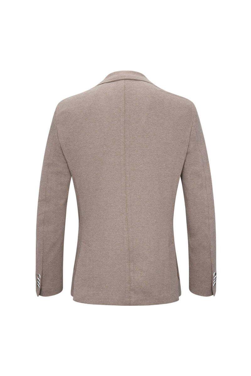 Kahverengi Comfort Fit Mono Yaka Klasik Ceket - HTML (1)