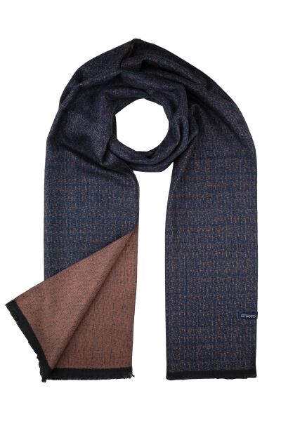 Kahverengi Desenli Atkı - 2