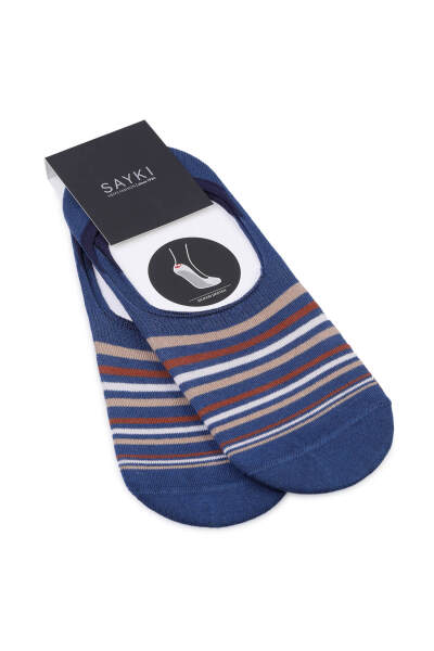 Kahverengi Desenli Pamuklu ikili Babet Çorap 