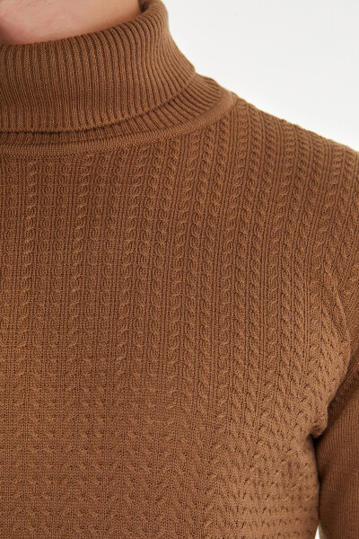 Vizon Regular Fit Jakarlı Balıkçı Yaka Triko Kazak - 14