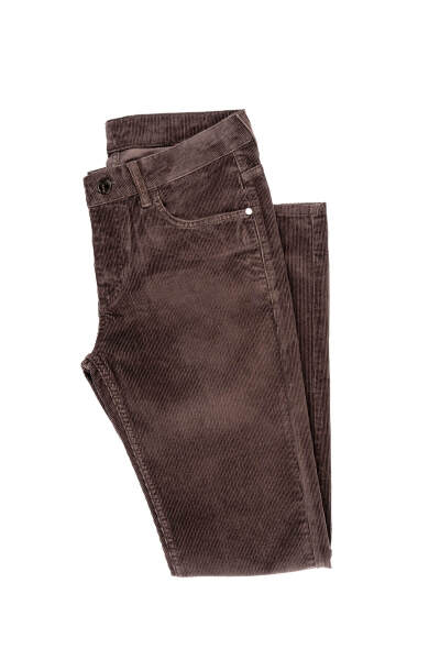 Kahverengi Dinamik Fit 5 Cep Casual Kadife Pantolon 