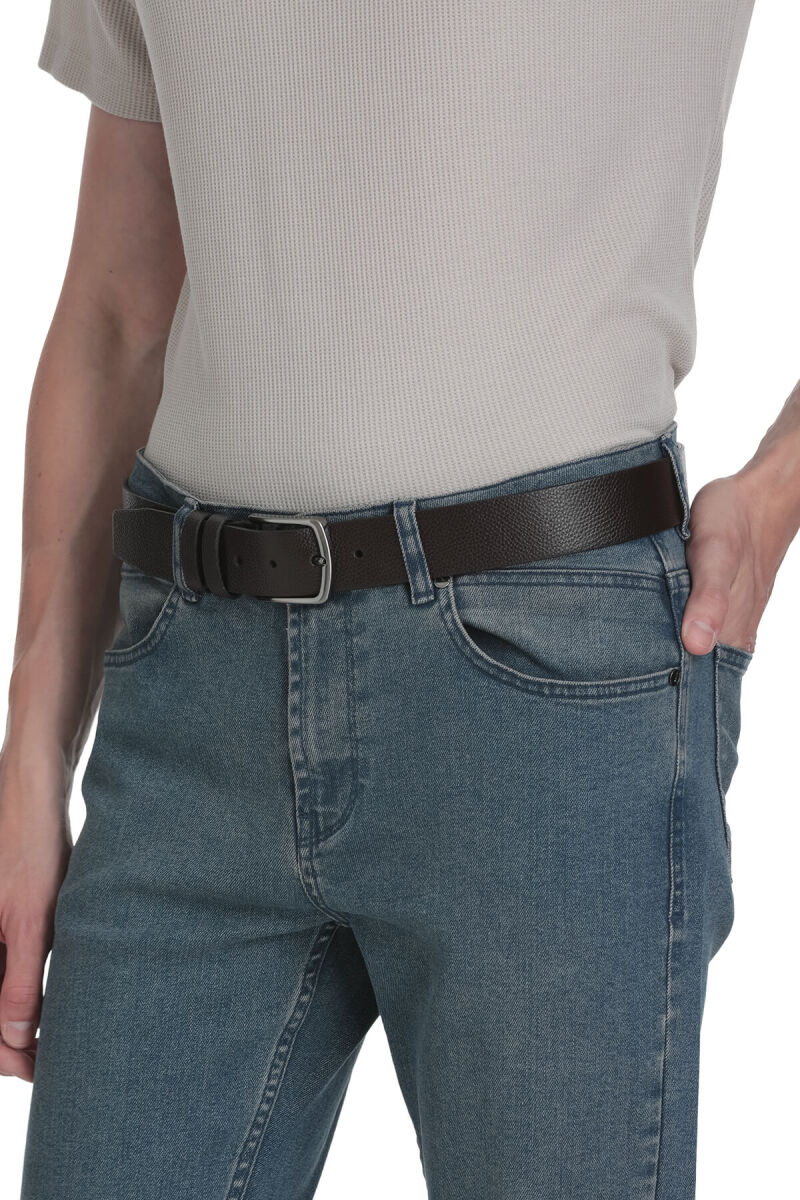 Kahverengi Erkek Deri Spor Kemer - Hatemoğlu (1)