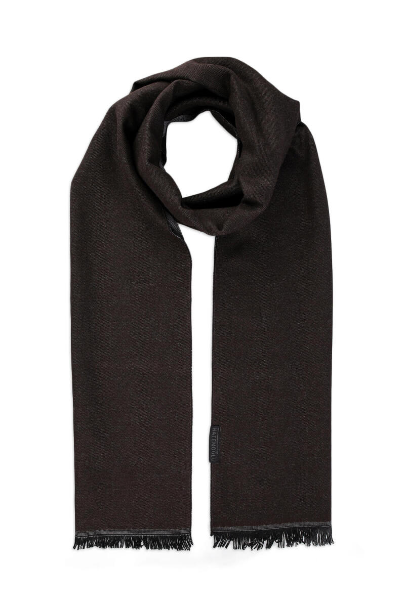 Kahverengi Çift Taraflı Atkı - Hatemoğlu