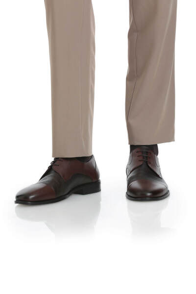 Kahverengi Klasik 100% Hakiki Deri Ayakkabı - 8