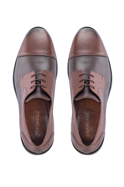 Kahverengi Klasik 100% Hakiki Deri Ayakkabı - 2