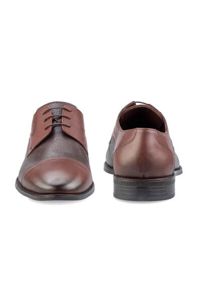 Kahverengi Klasik 100% Hakiki Deri Ayakkabı - 4