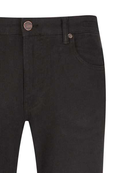 Kahverengi Rahat Kesim 5 Cep Kanvas Pantolon - 2