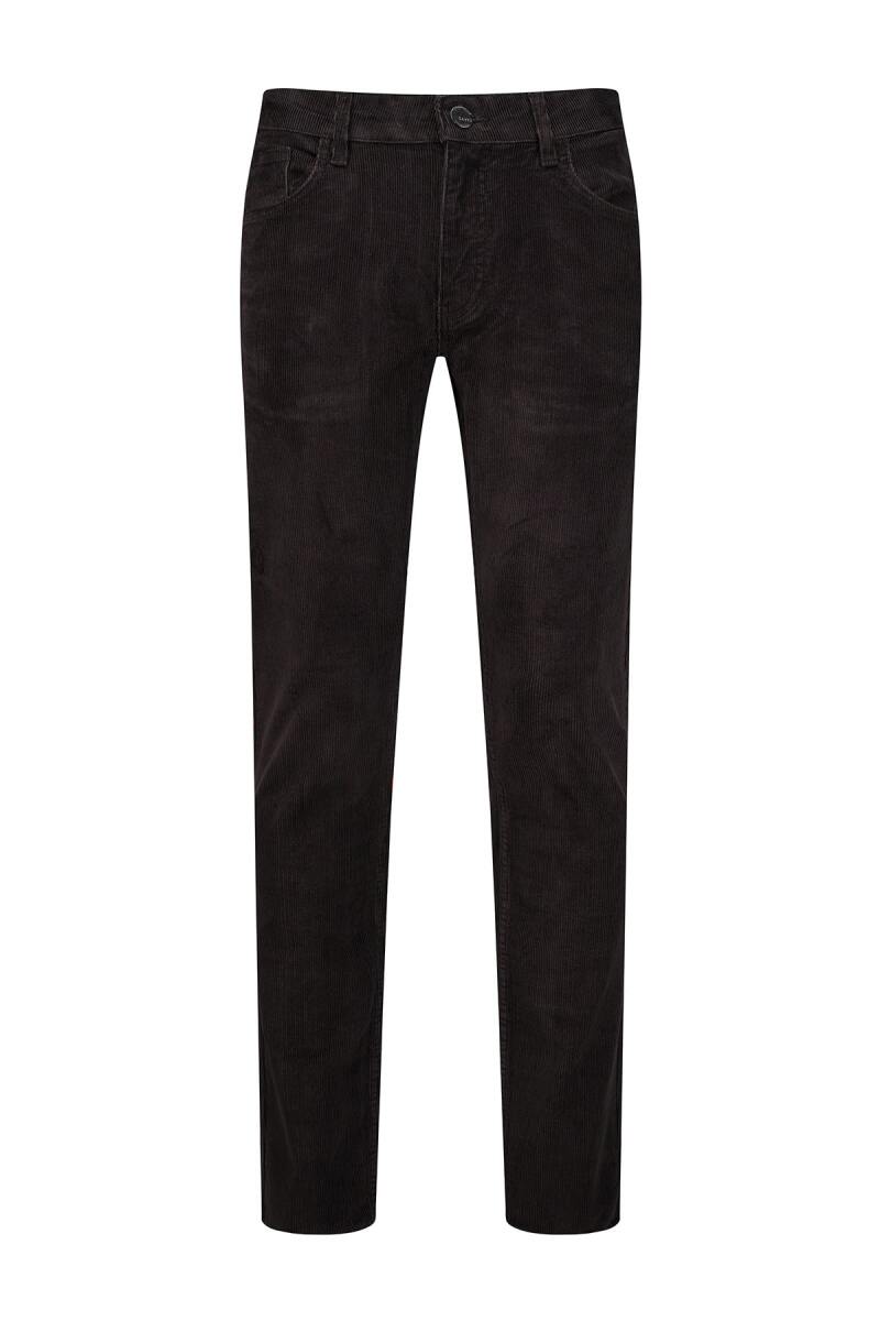 Kahverengi Rahat Kesim 5 Cep Pamuklu Casual Kadife Pantolon - Saykı