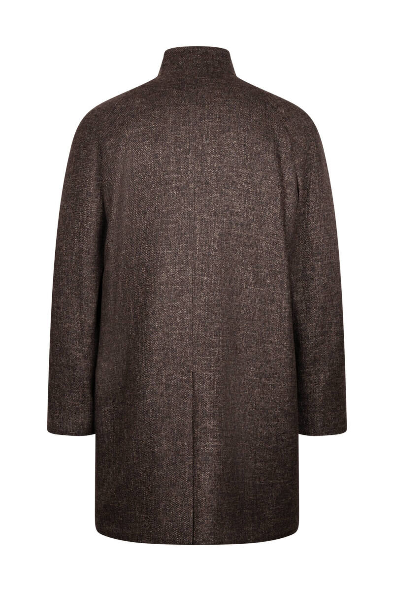 Kahverengi Regular Fit Hakim Yaka Yünlü Kaşe Palto - Hatem Saykı (1)