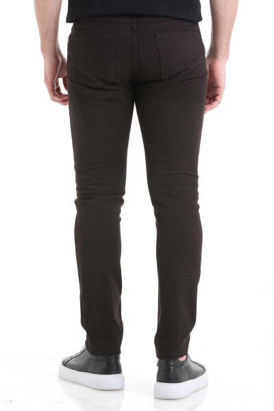 Kahverengi Slim Fit 5 Cep Pamuklu Kanvas Pantolon - 8