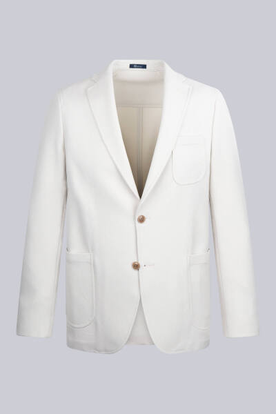 Bej Comfort Fit Mono Yaka Klasik Ceket 