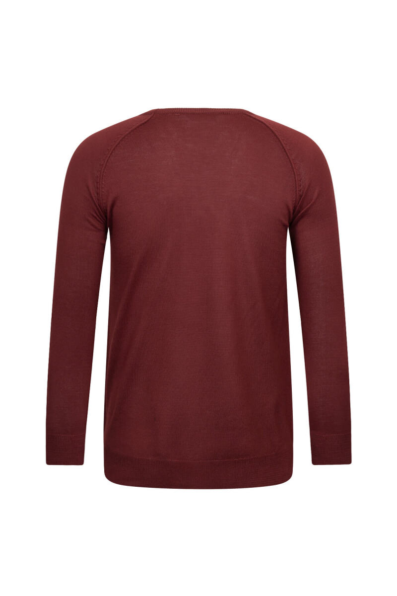 Kiremit Regular Fit Bisiklet Yaka Yünlü Triko Kazak - Hatemoğlu (1)