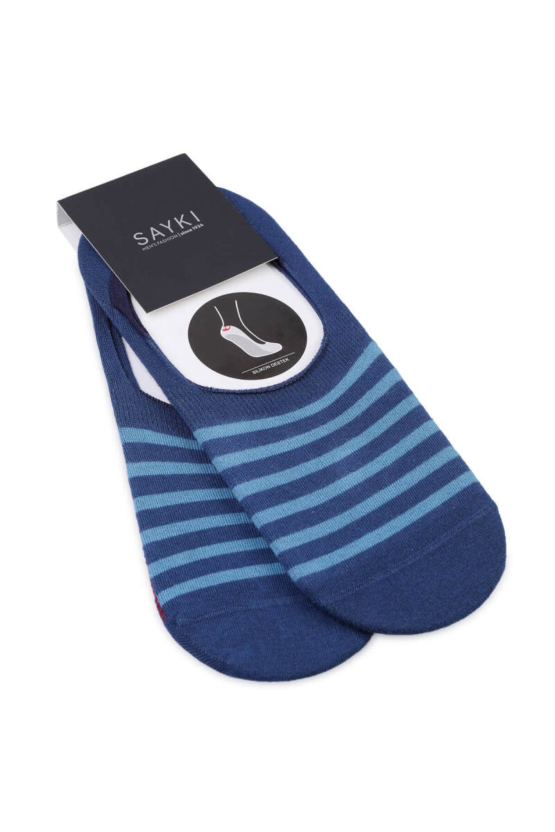 Kırmızı Desenli Pamuklu İkili Babet Çorap - HATEM SAYKI