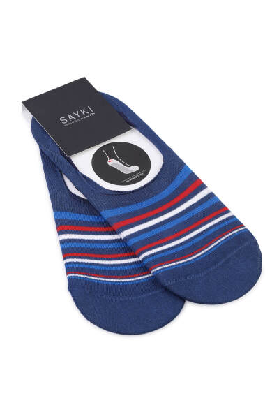 Kırmızı Desenli Pamuklu ikili Babet Çorap 