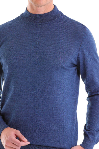 Mavi Comfort Fit Yarım Balıkçı Yaka Yünlü Kazak - 5