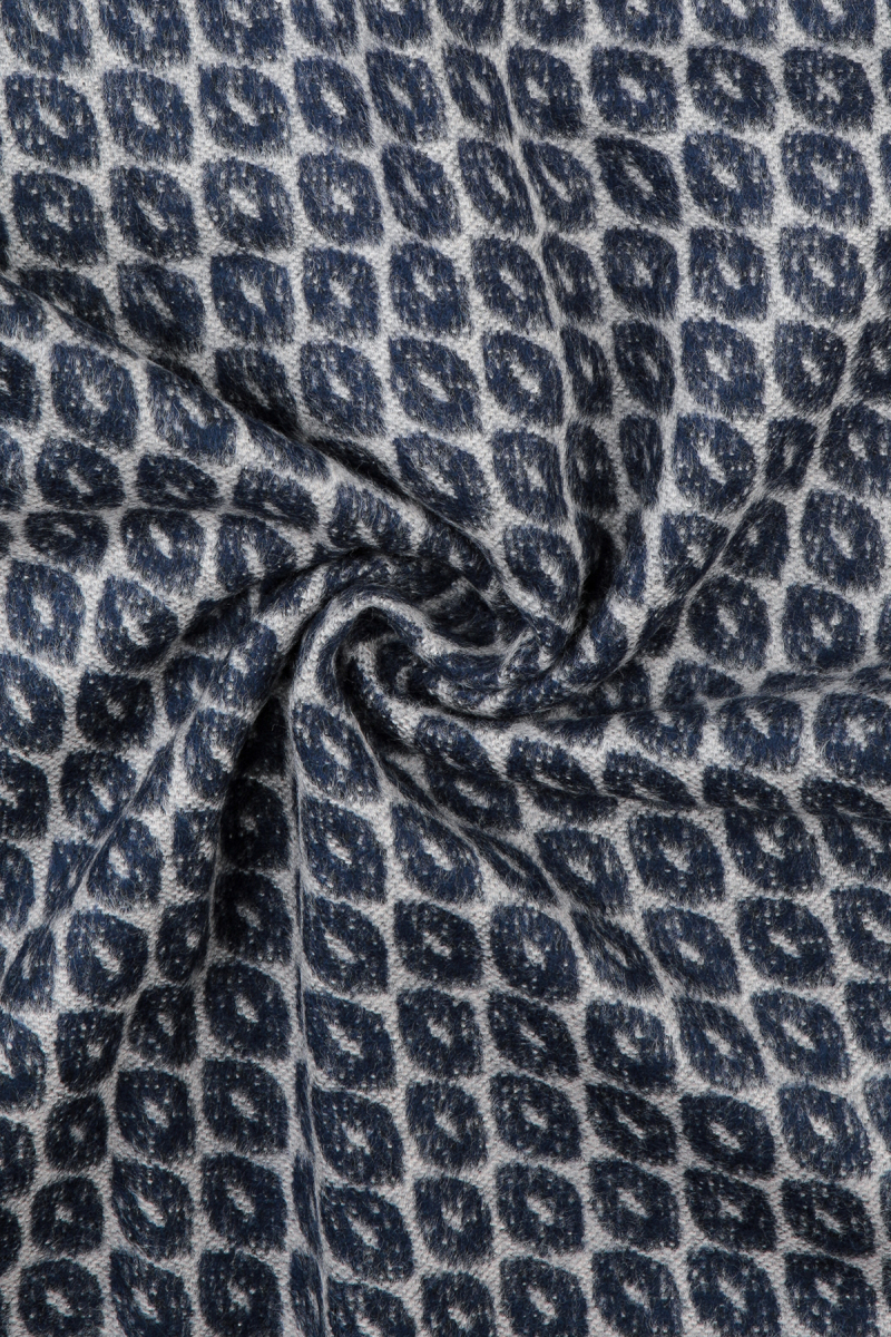 Lacivert-Bej Desenli Atkı - Hatemoğlu (1)