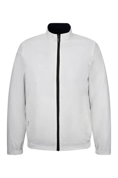 Lacivert - Bej Slim Fit Hakim Yaka Çift Taraflı Mevsimlik Spor Mont - 3