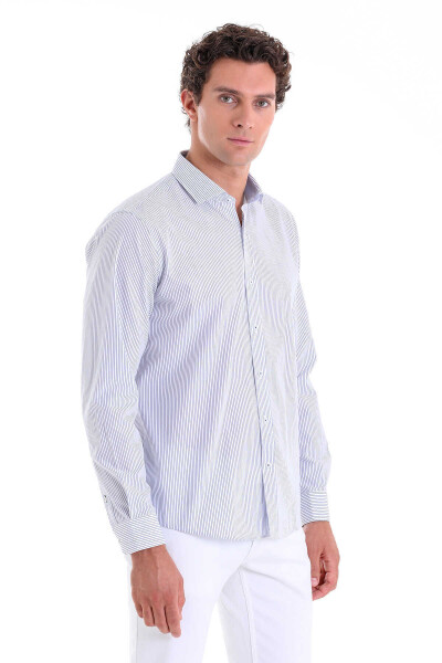 Mavi Comfort Fit 100% Pamuk Slim Yaka Uzun Kollu Klasik Gömlek - 1