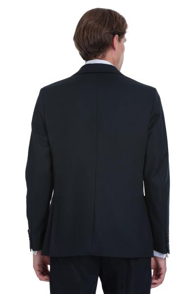 Lacivert Comfort Fit Mono Yaka Klasik Takım Elbise - 7