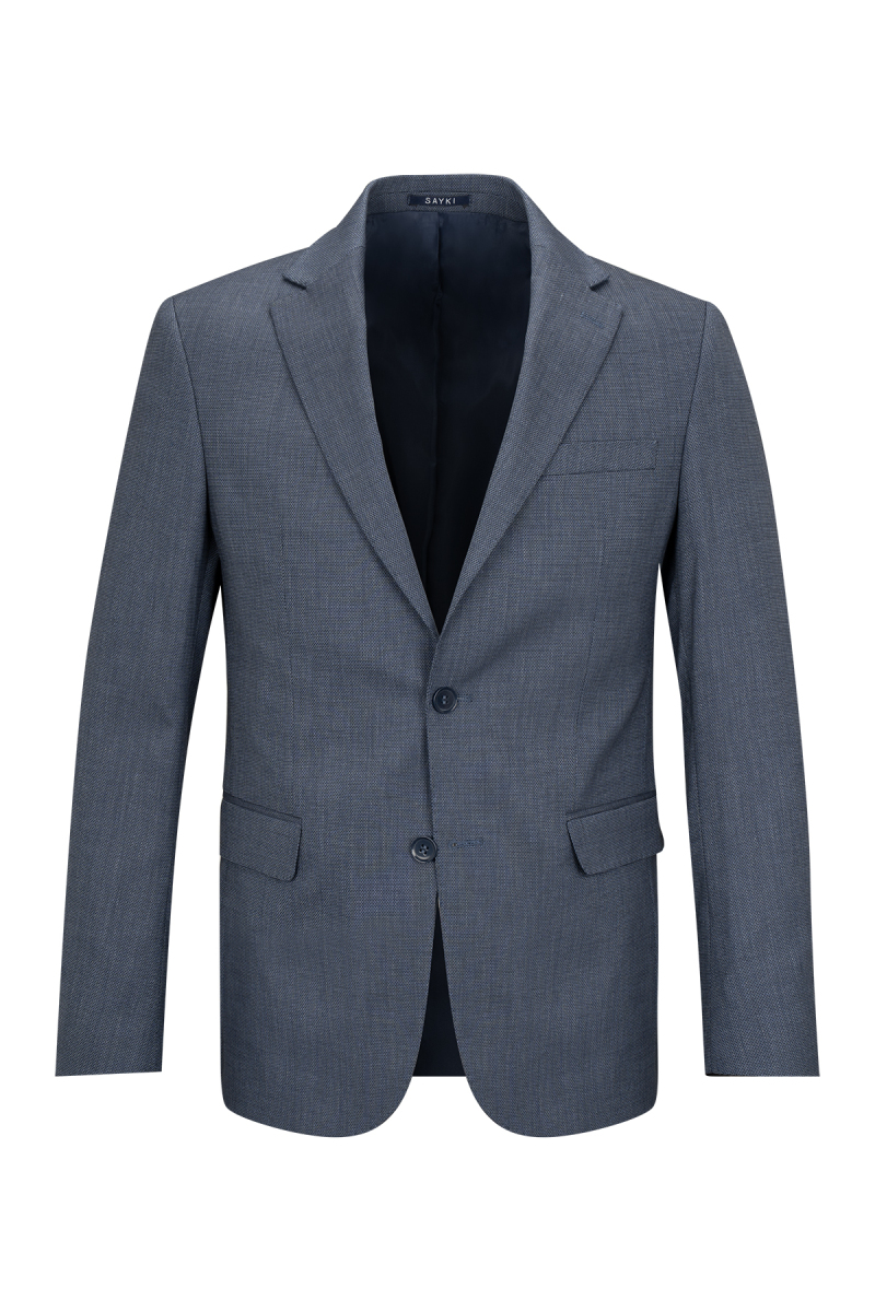 Lacivert Comfort Fit Mono Yaka Takım Elbise - Saykı (1)