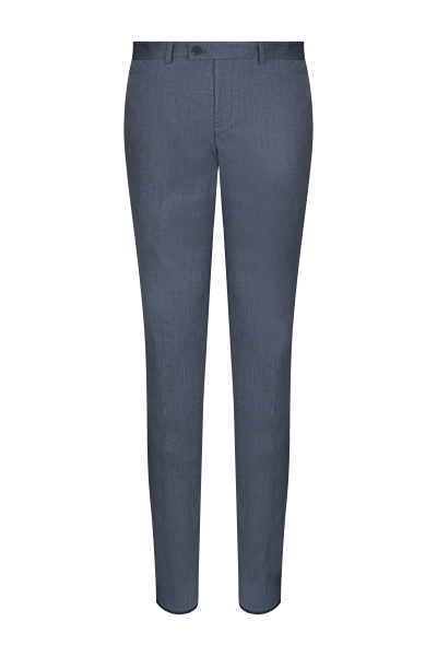 Lacivert Comfort Fit Mono Yaka Takım Elbise - 5