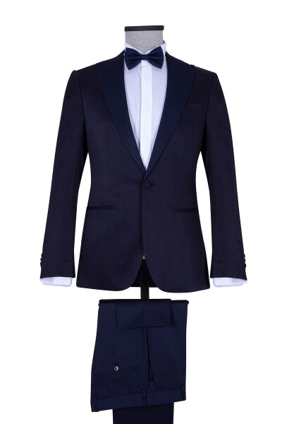 Lacivert D.3 Cerimonia Slim Fit Takım Elbise 