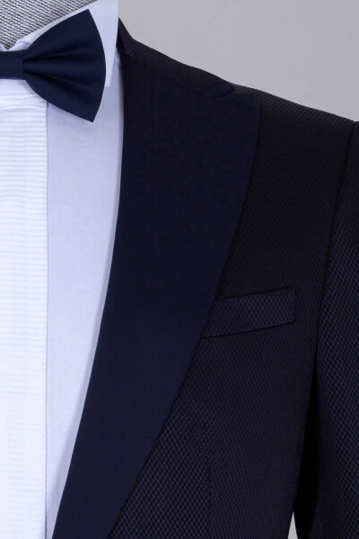 Lacivert D.3 Cerimonia Slim Fit Takım Elbise - 2