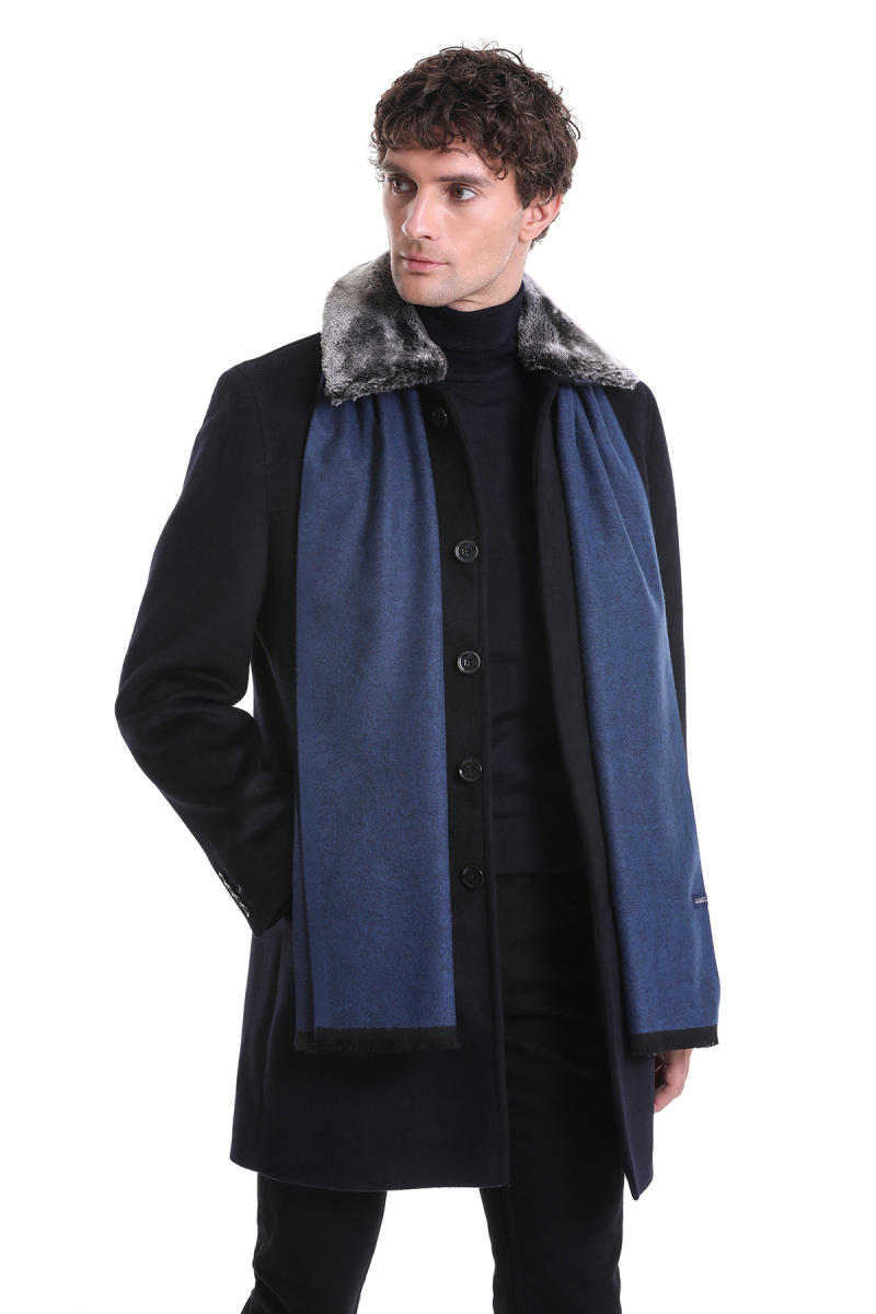 Lacivert Çift Taraflı Atkı - HATEMOĞLU (1)