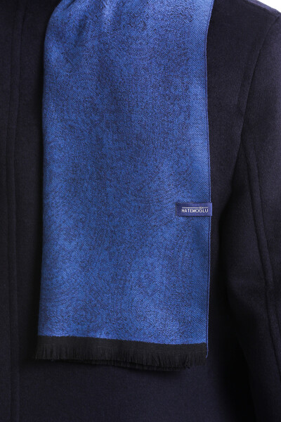 Lacivert Çift Taraflı Atkı - 5
