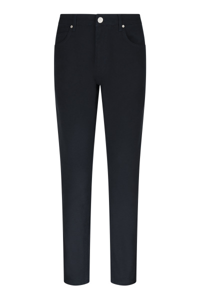 Lacivert Rahat Kesim 5 Cep Pamuklu Kanvas Pantolon 