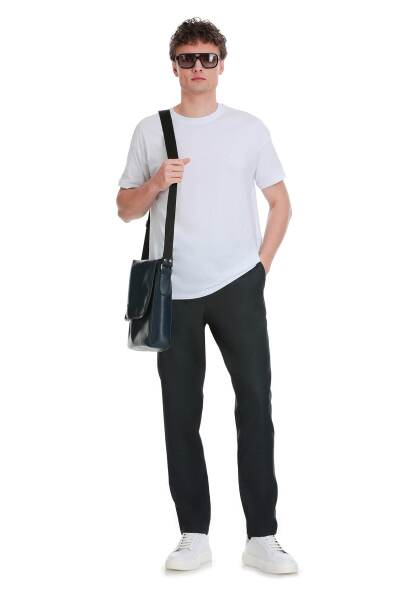 Lacivert Dinamik Fit Yandan Cepli Jogger Pantolon 