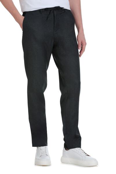 Lacivert Dinamik Fit Yandan Cepli Jogger Pantolon - 3