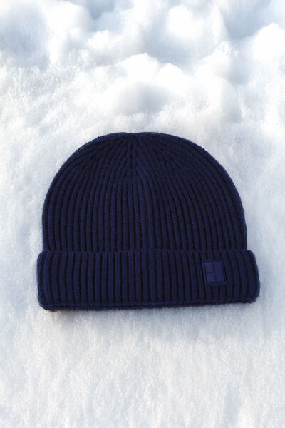 Lacivert Örgü Bere - 4