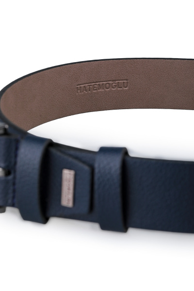 Lacivert Erkek Deri Spor Kemer - 2