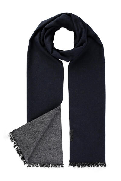 Lacivert Çift Taraflı Atkı - 2