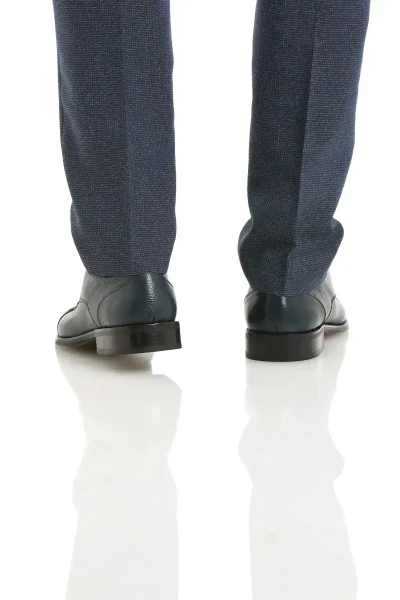 Lacivert Klasik Bağcıklı Deri Ayakkabı - 5