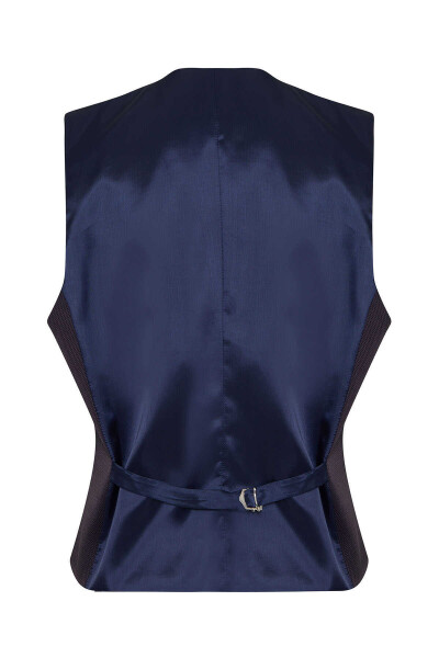 Lacivert Dinamik Fit V Yaka Klasik Yelek - 2