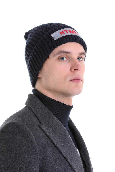 Lacivert Pamuklu Örgü Bere - 5