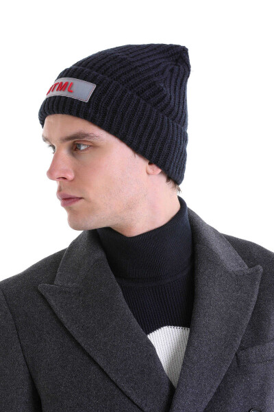 Lacivert Pamuklu Örgü Bere - 6