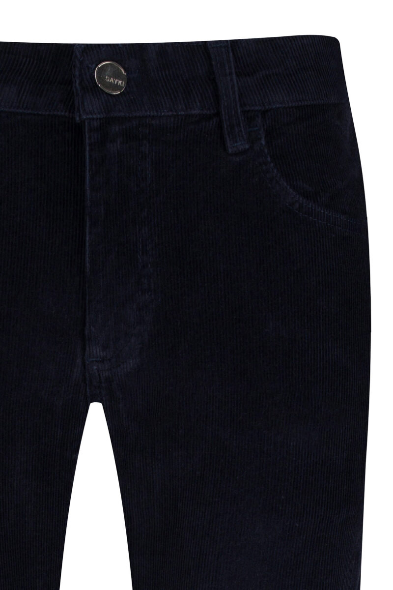 Lacivert Rahat Kesim 5 Cep Pamuklu Casual Kadife Pantolon - Saykı (1)