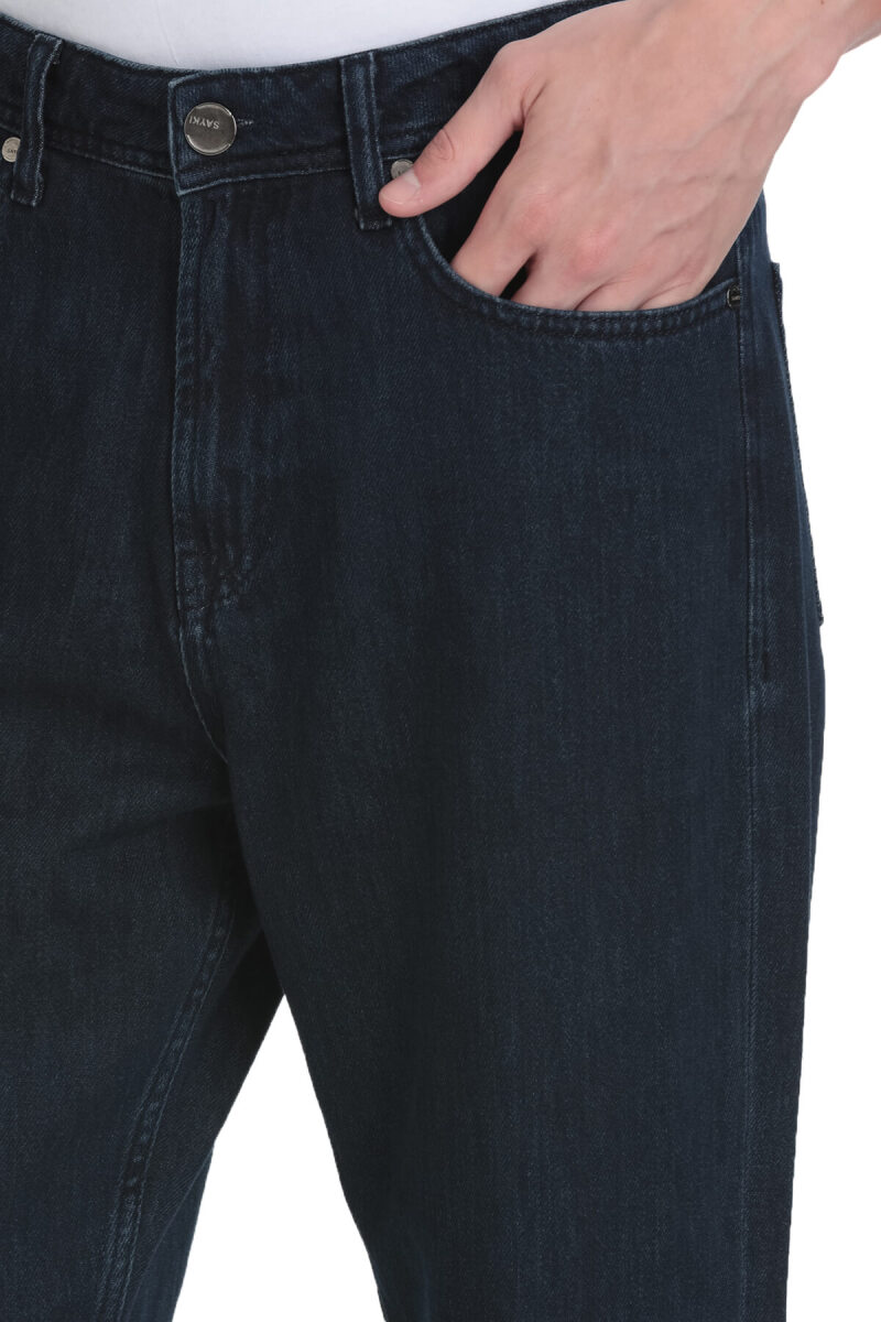 Lacivert Rahat Kesim 5 Cep Pamuklu Kot Pantolon - Saykı (1)