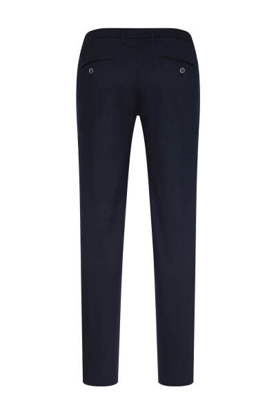 Lacivert Rahat Kesim Yandan Cepli Jogger Pantolon - 3