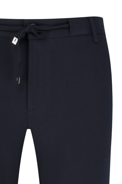 Lacivert Rahat Kesim Yandan Cepli Jogger Pantolon - 2